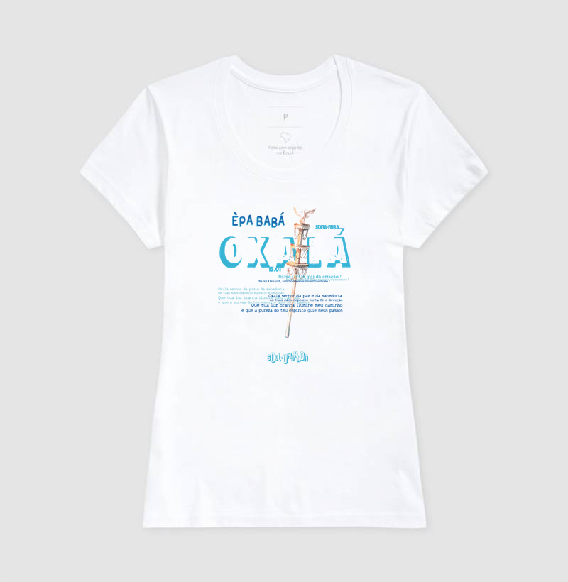 camiseta OXALÁ oração feminina - Imagem 2