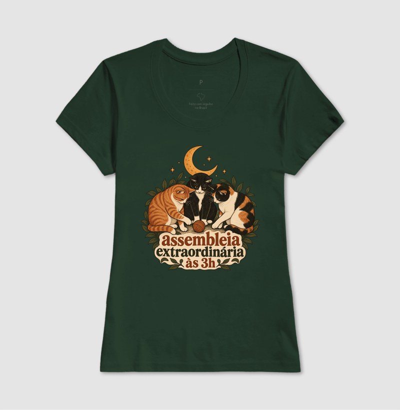 Camiseta Vários Gatos "assembleia extraordinária às 3h" | Pelo & Pano - Imagem 13