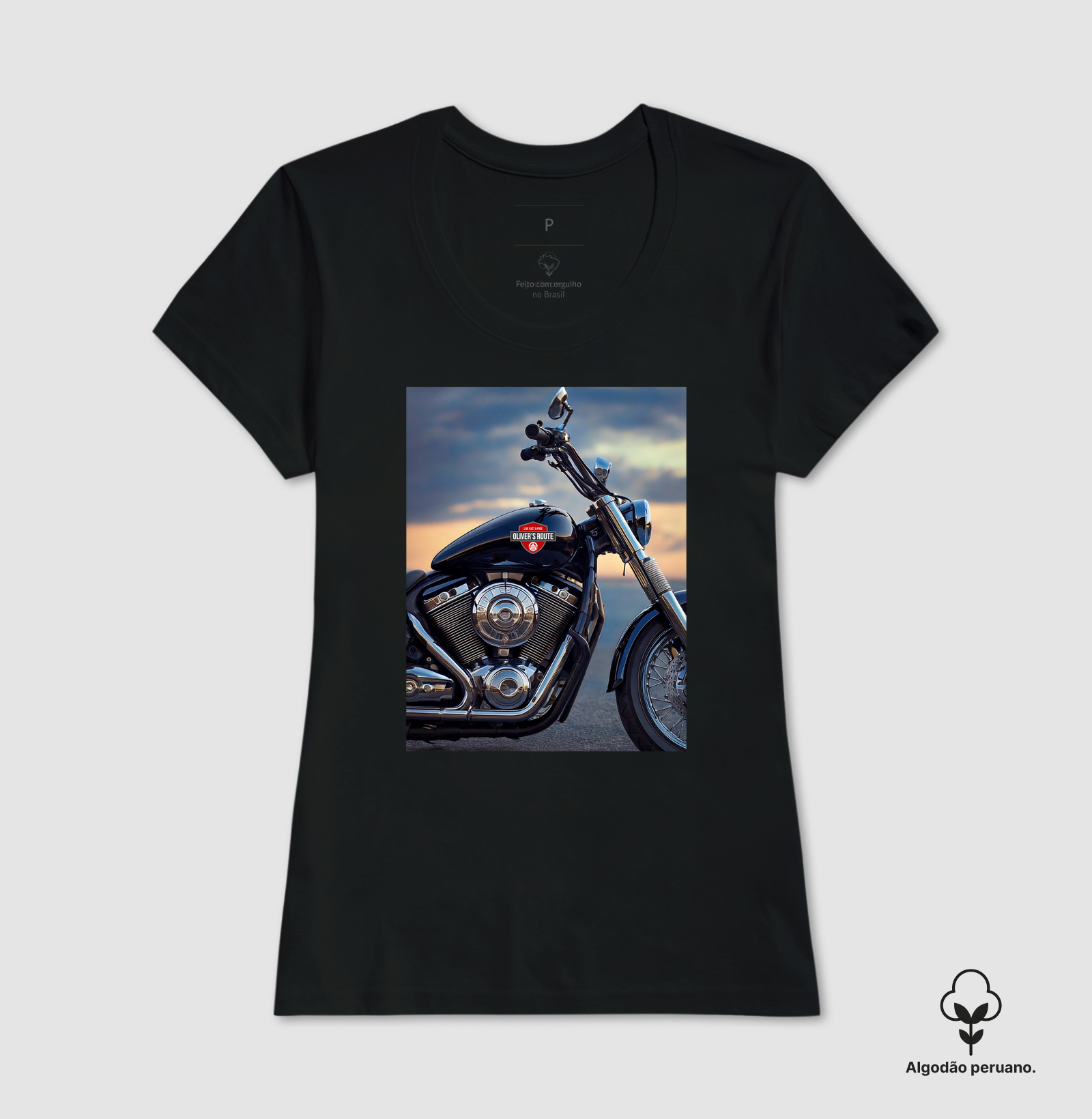 Motorcycle at Sunset Edição Especial em Algodão Peruano - Imagem 6