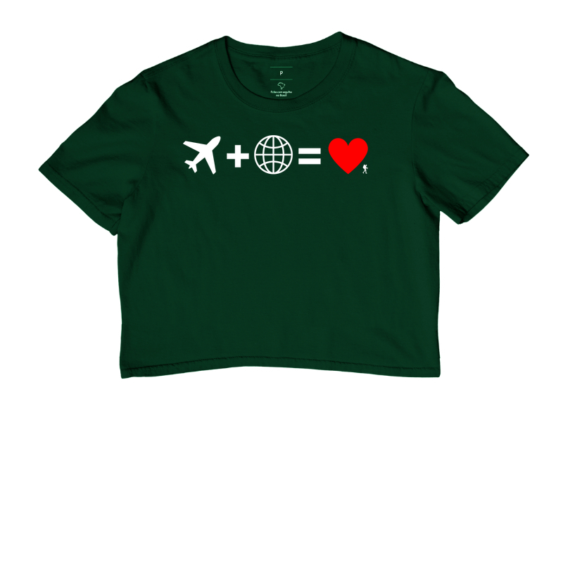 Camiseta Aviao Mais Mundo Igual Amor | Equacao Viagem Minimalista | Colecao Viciados em Viagem - Imagem 5