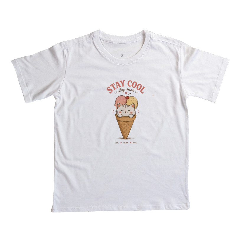 Camiseta Infantil Stay Cool Cat - Imagem 2