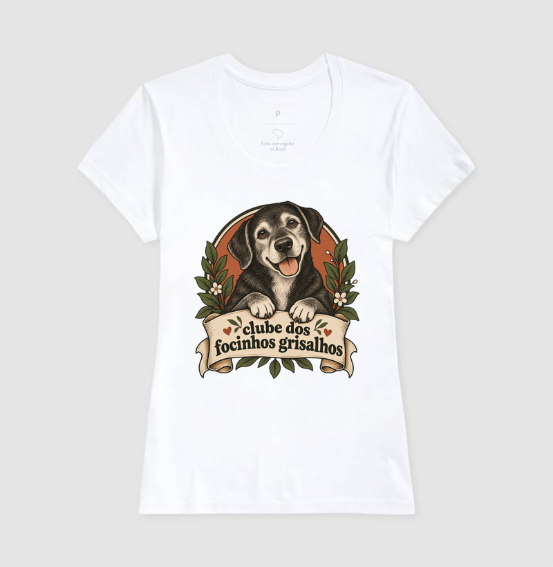 Camiseta Cachorro Idoso "clube dos focinhos grisalhos" | Pelo & Pano - Imagem 5