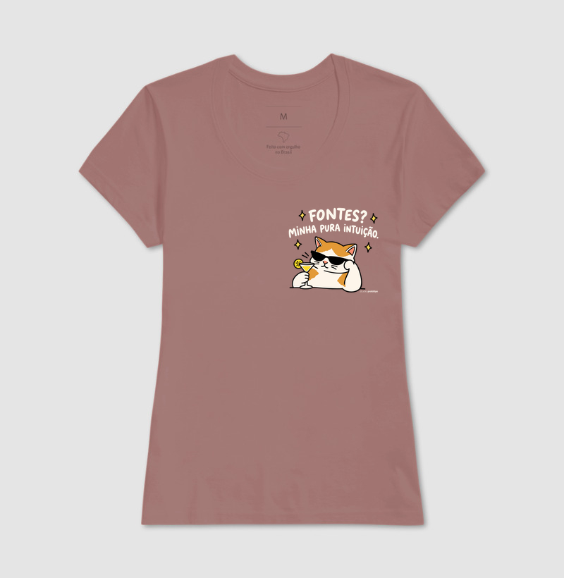 Camiseta Fontes? Minha Pura Intuição (estampa P) - Imagem 17