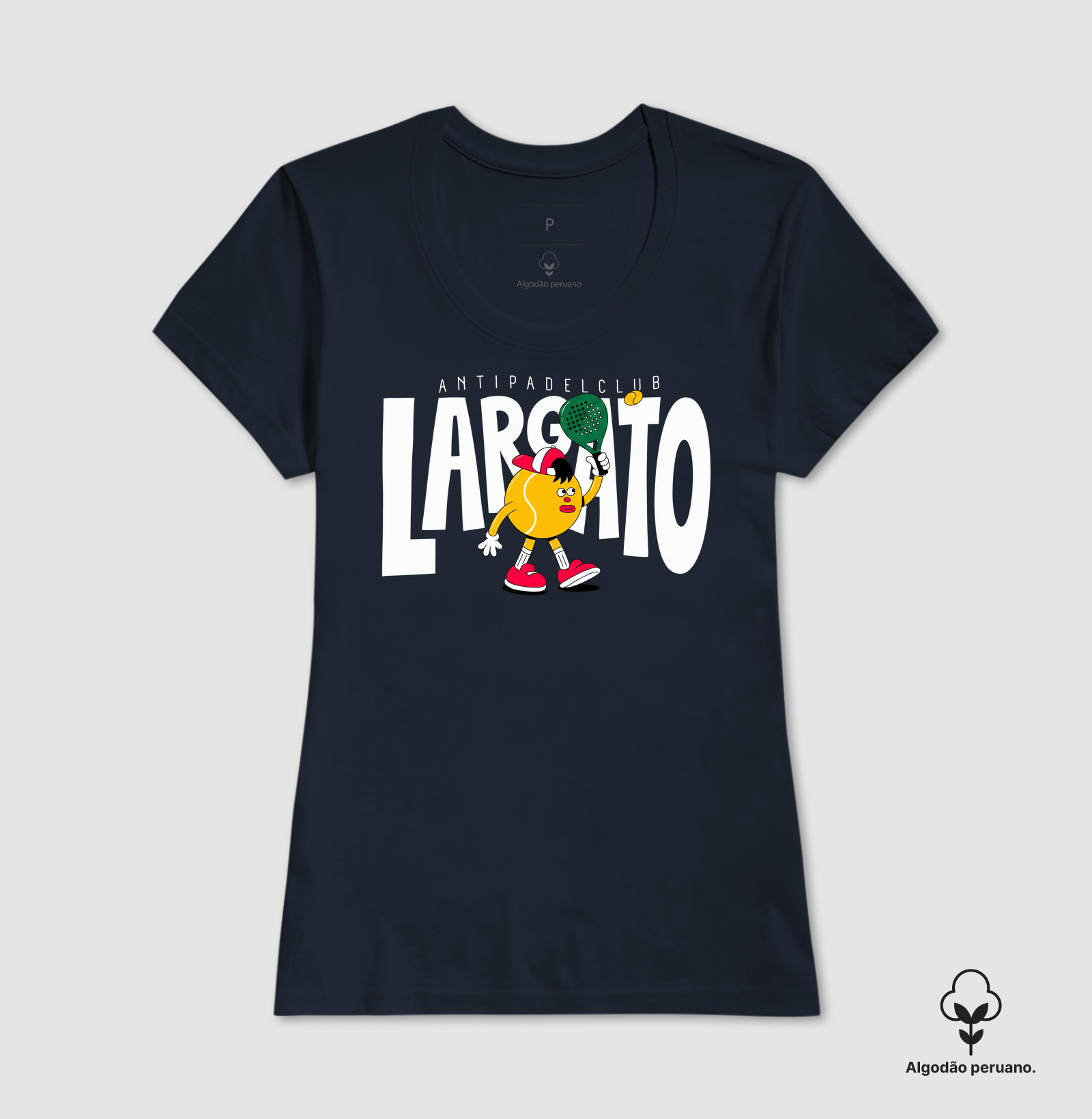 Camiseta Largato Anti Padel Club Mascote Vermelha - Imagem 3