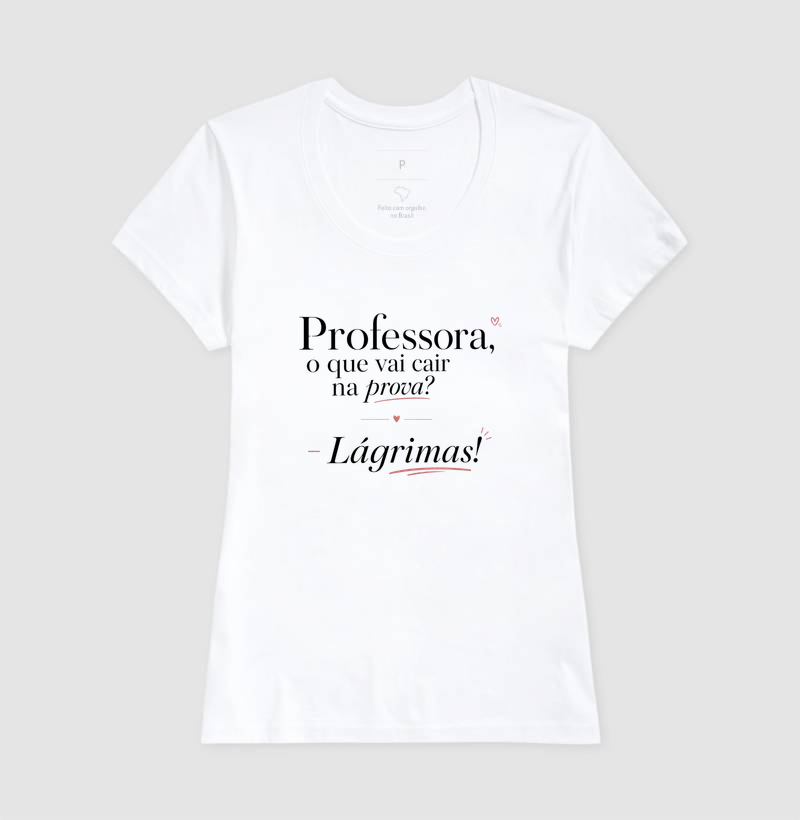 Camiseta Feminina Algodão Professora O Que Vai Cair Na Prova - Imagem 5