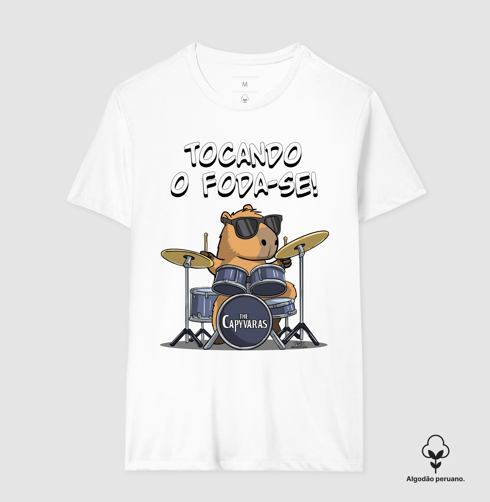 Camiseta Capivara Tocando o Foda-se - Imagem 4