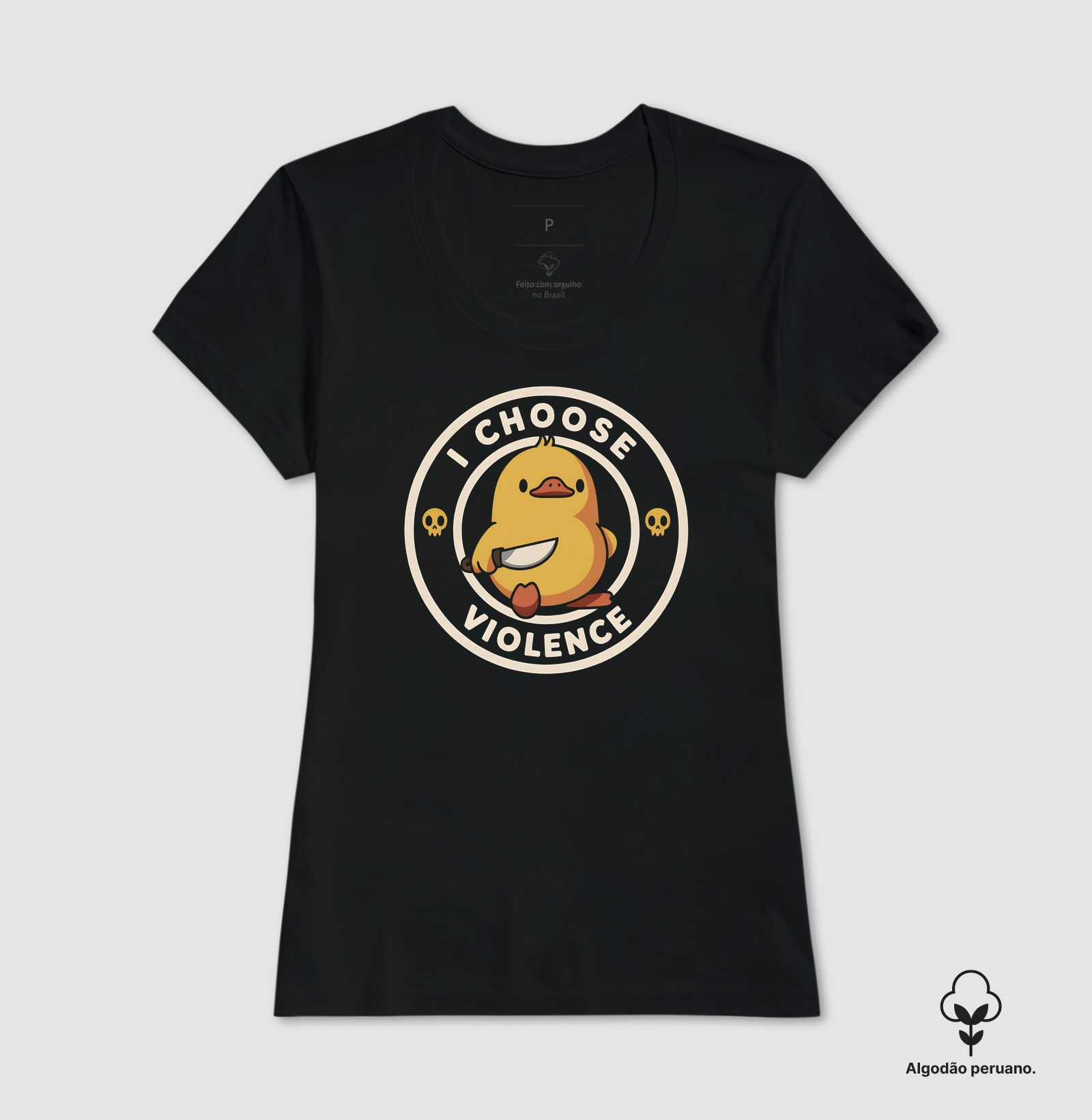 Camiseta Algodão Peruano I Choose Violence - Imagem 3