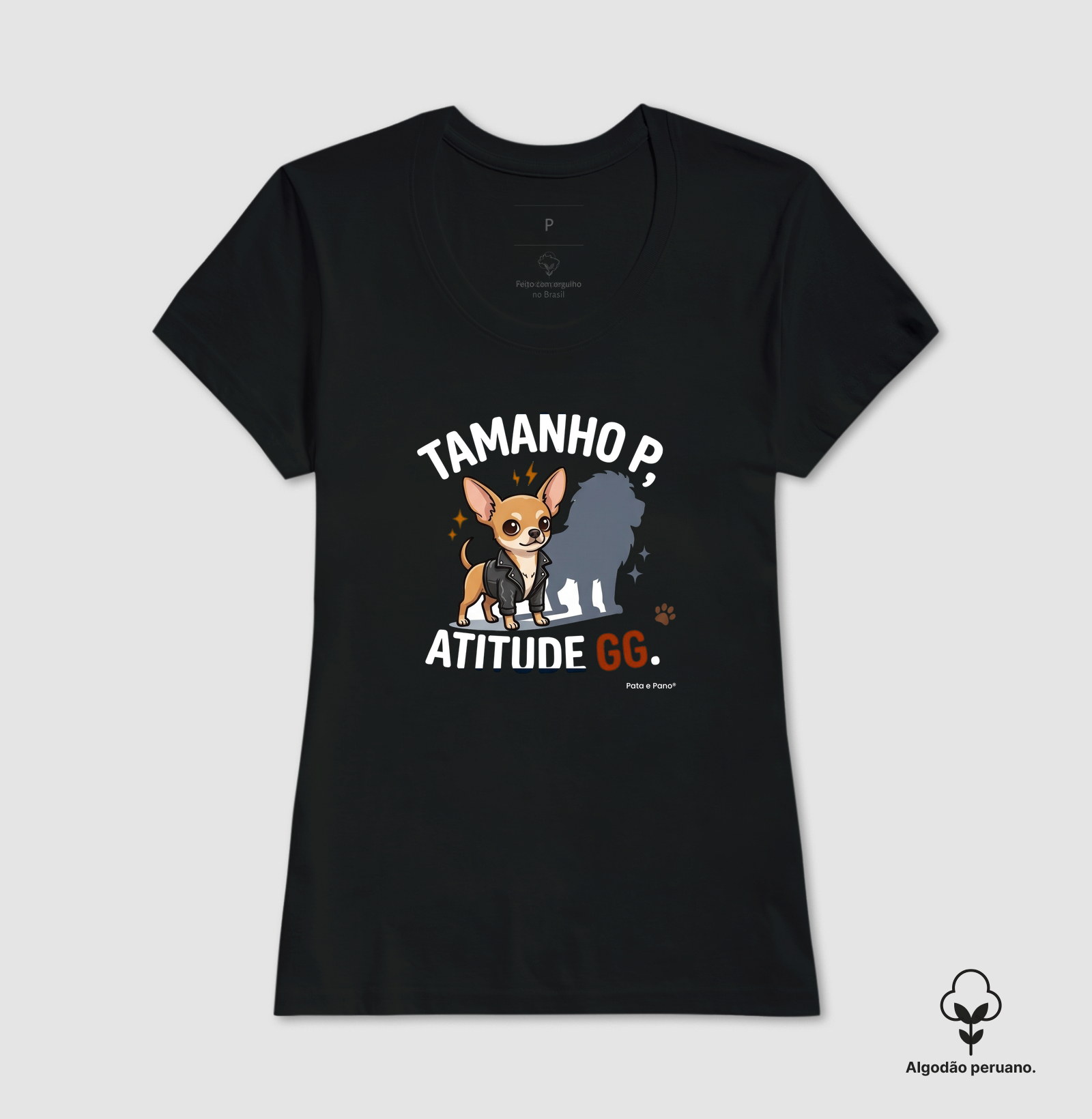 CAMISETA ALGODÃO PERUANO CHIHUAHUA TAMANHO - Imagem 7
