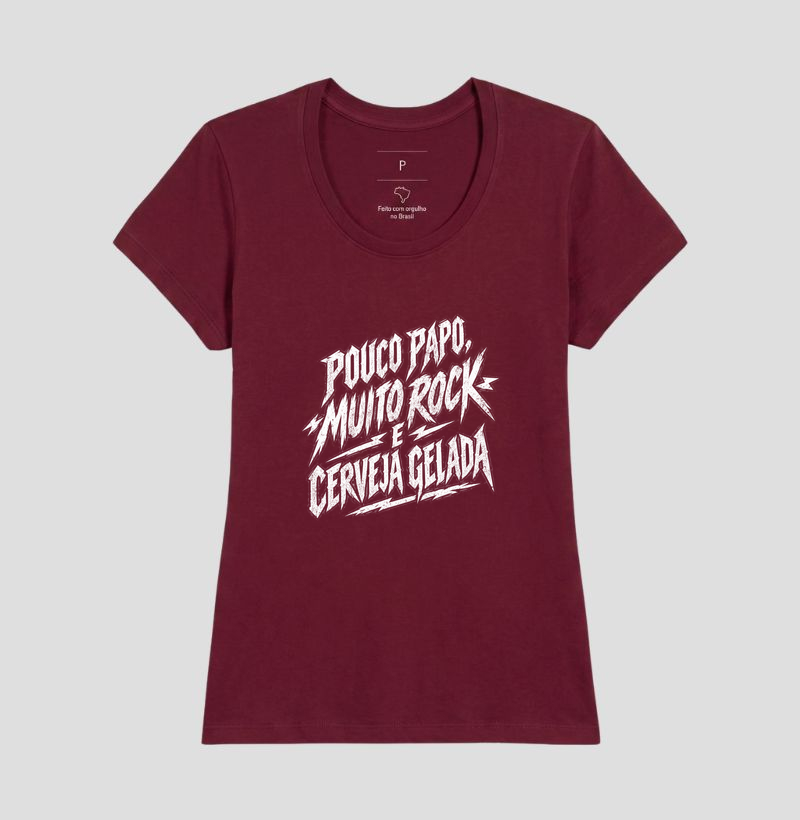 Camiseta Rock “Pouco Papo, Muito Rock e Cerveja Gelada” - Imagem 19