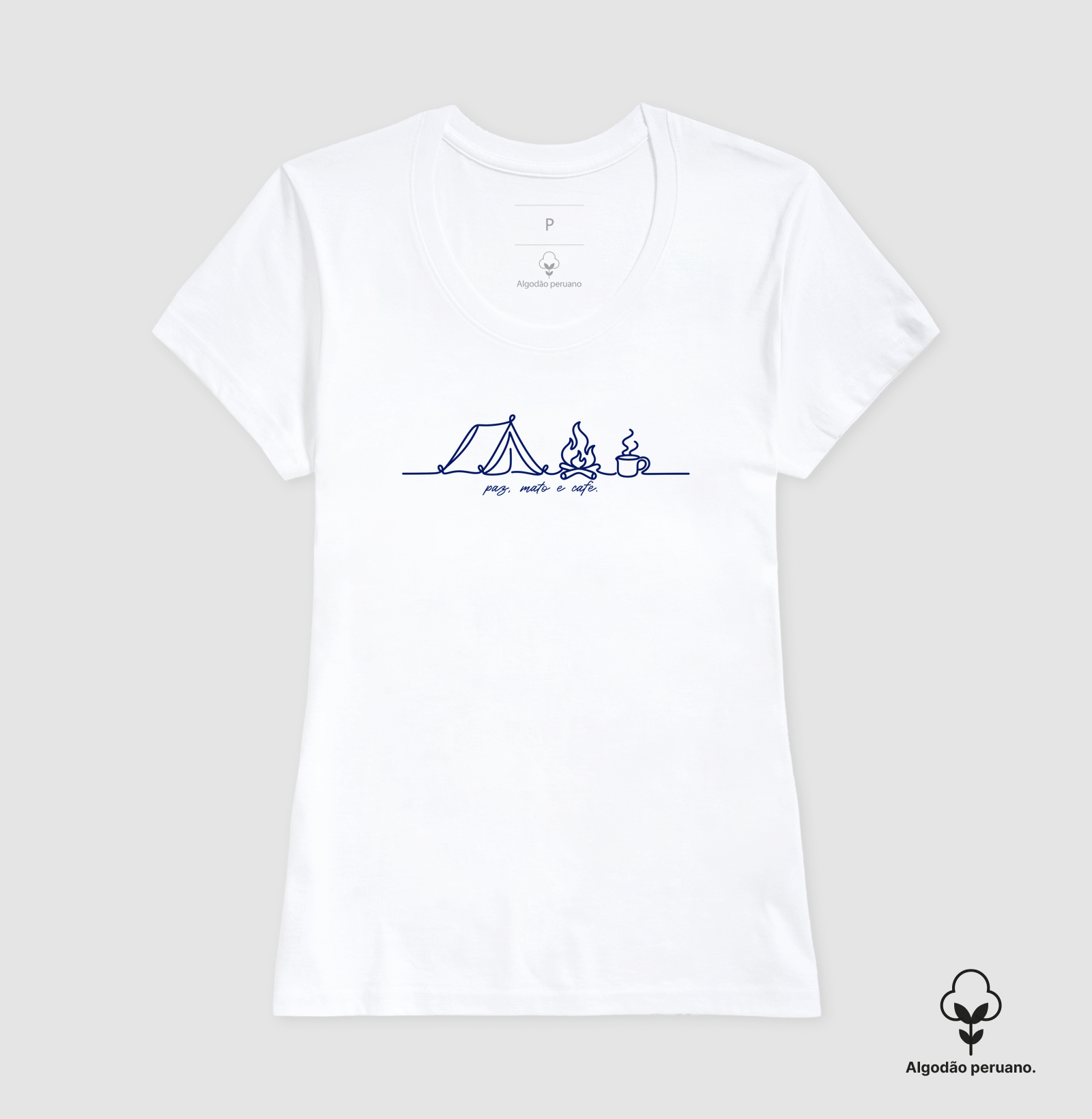 Camiseta Algodão Peruano Paz, Mato e Café – Camping e Natureza - Imagem 7