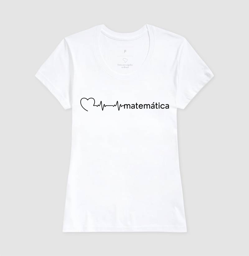 Camiseta Matemática Batimento Cardíaco - Letras Pretas - Imagem 6