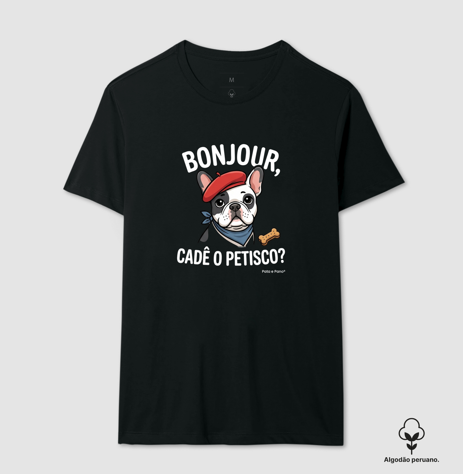 CAMISETA ALGODÃO PERUANO BULDOGUE FRANCÊS BONJOUR - Imagem 4