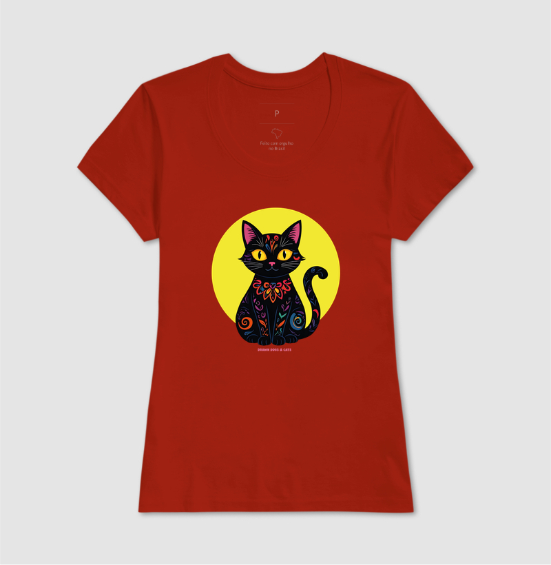 Gata preta e fundo amarelo - Imagem 12