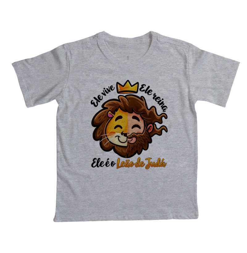 Camiseta Infantil Ele é o Leão de Judá - Imagem 4