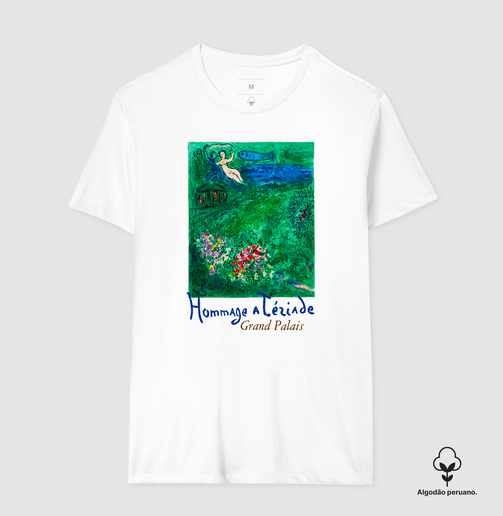 Camiseta Marc Chagall Hommage A Tériade Algodão Peruano Branca - Imagem 2