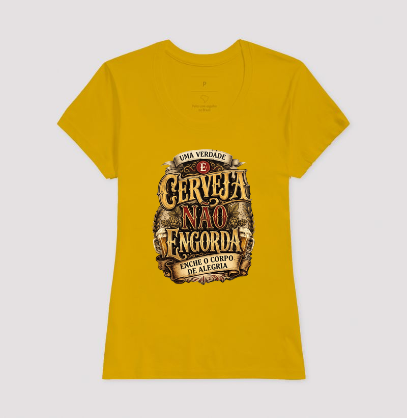 Cerveja Não Engorda | Camiseta Lúpulo e Alegria Vintage - Imagem 13