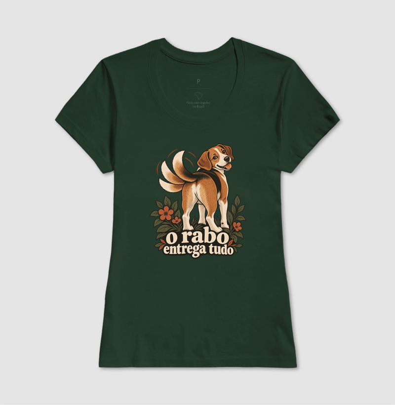 Camiseta Cachorro Humor "o rabo entrega tudo" | Pelo & Pano - Imagem 13