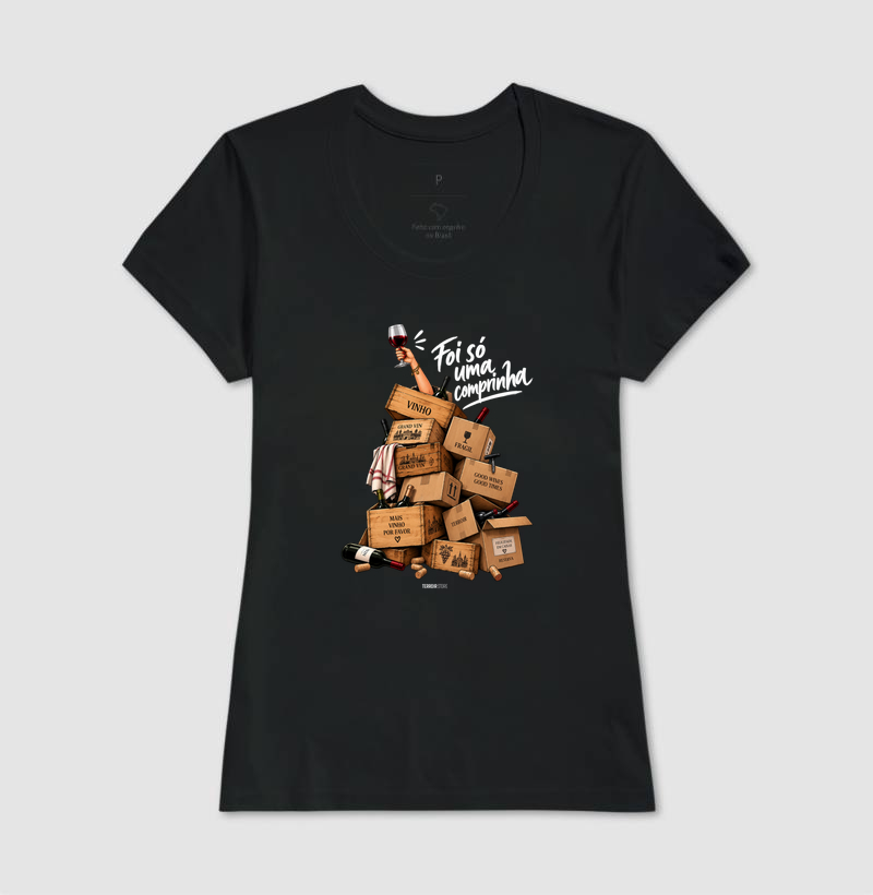 Camiseta “Mais Vinho Por Favor” – Wine Lifestyle Premium - Imagem 3
