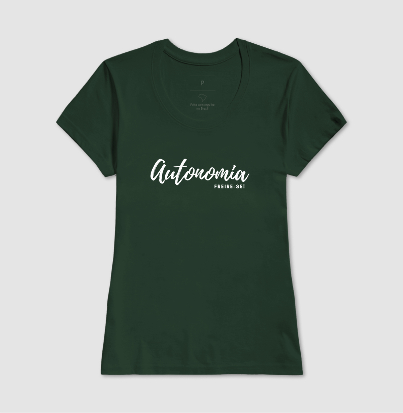 Camiseta Autonomia - Letras Brancas - Camiseta