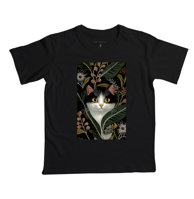 Camiseta Infantil Gato William Morris - Imagem 2