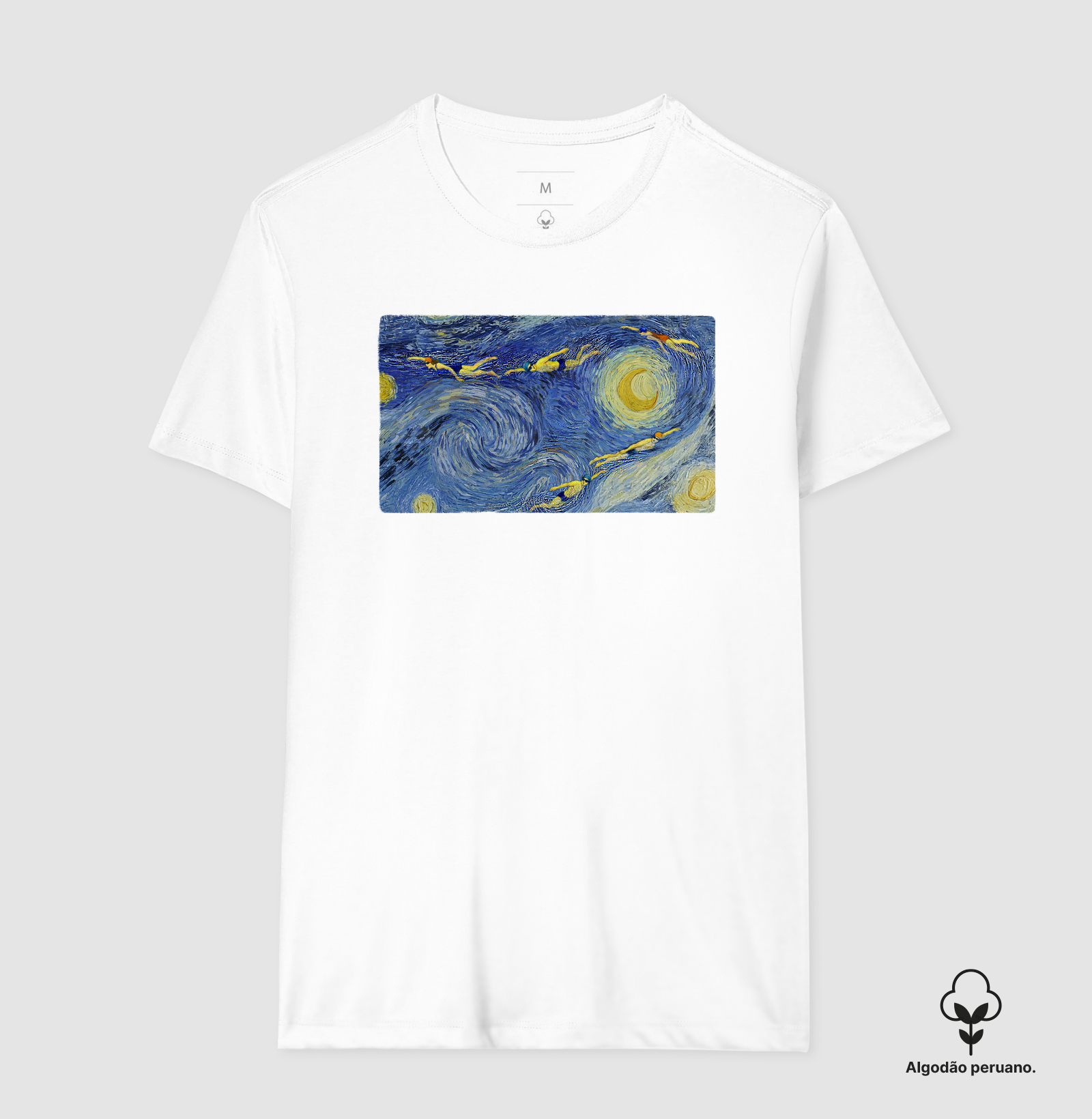 Camiseta Algodão Peruano Natação - O Mar Agitado - Imagem 2