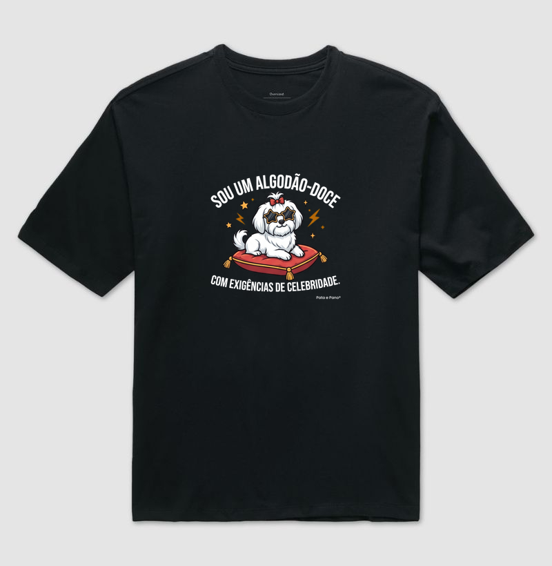 CAMISETA OVERSIZED MALTÊS ALGODÃO-DOCE - Imagem 2