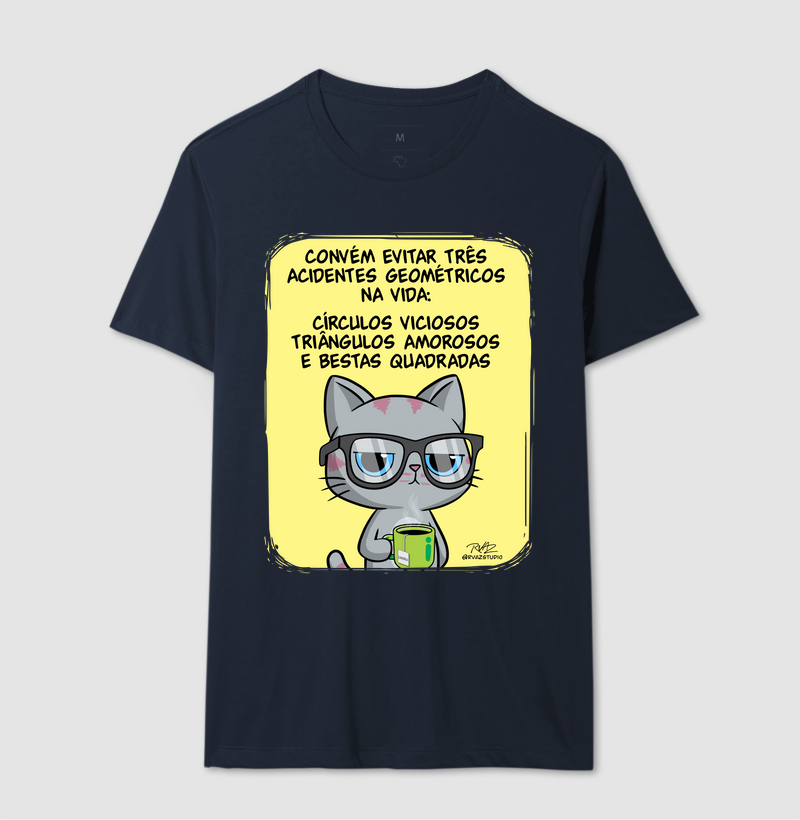 Camiseta Gato Sincero Geometria - Imagem 6