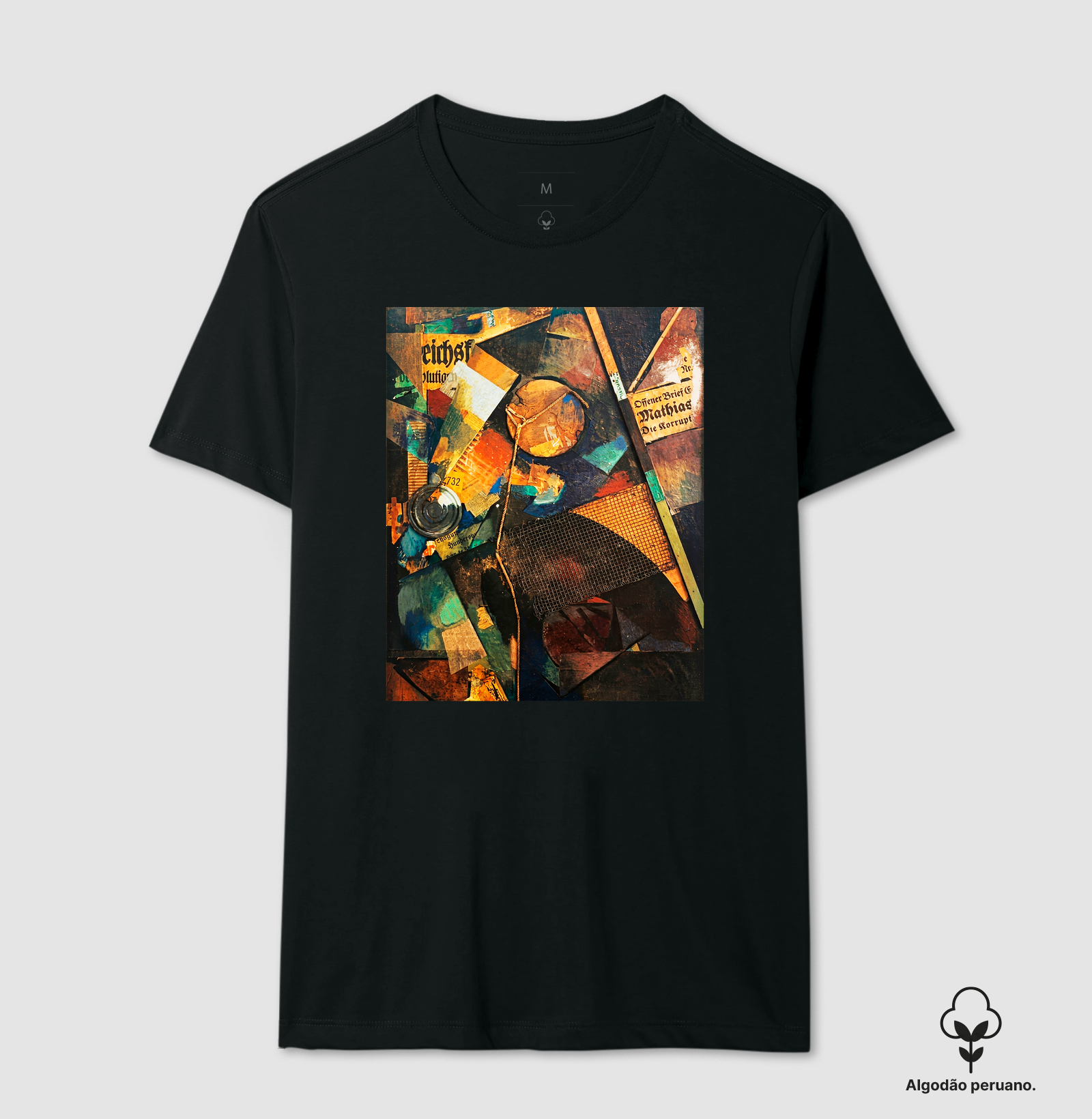 Camiseta Premium Algodão Tanguis Schwitters Pintura Abstrata Merzbild 1920 - Imagem 4