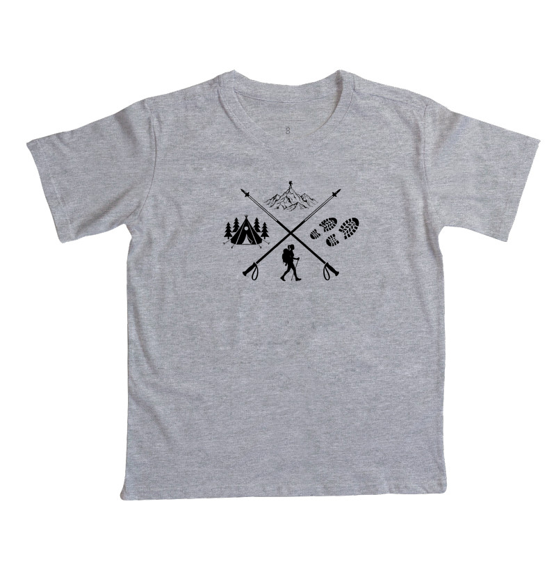 Camiseta Trilheira Montanha Acampamento | Bastoes Cruzados Hiking Feminino | Colecao Viciados em Viagem - Imagem 4