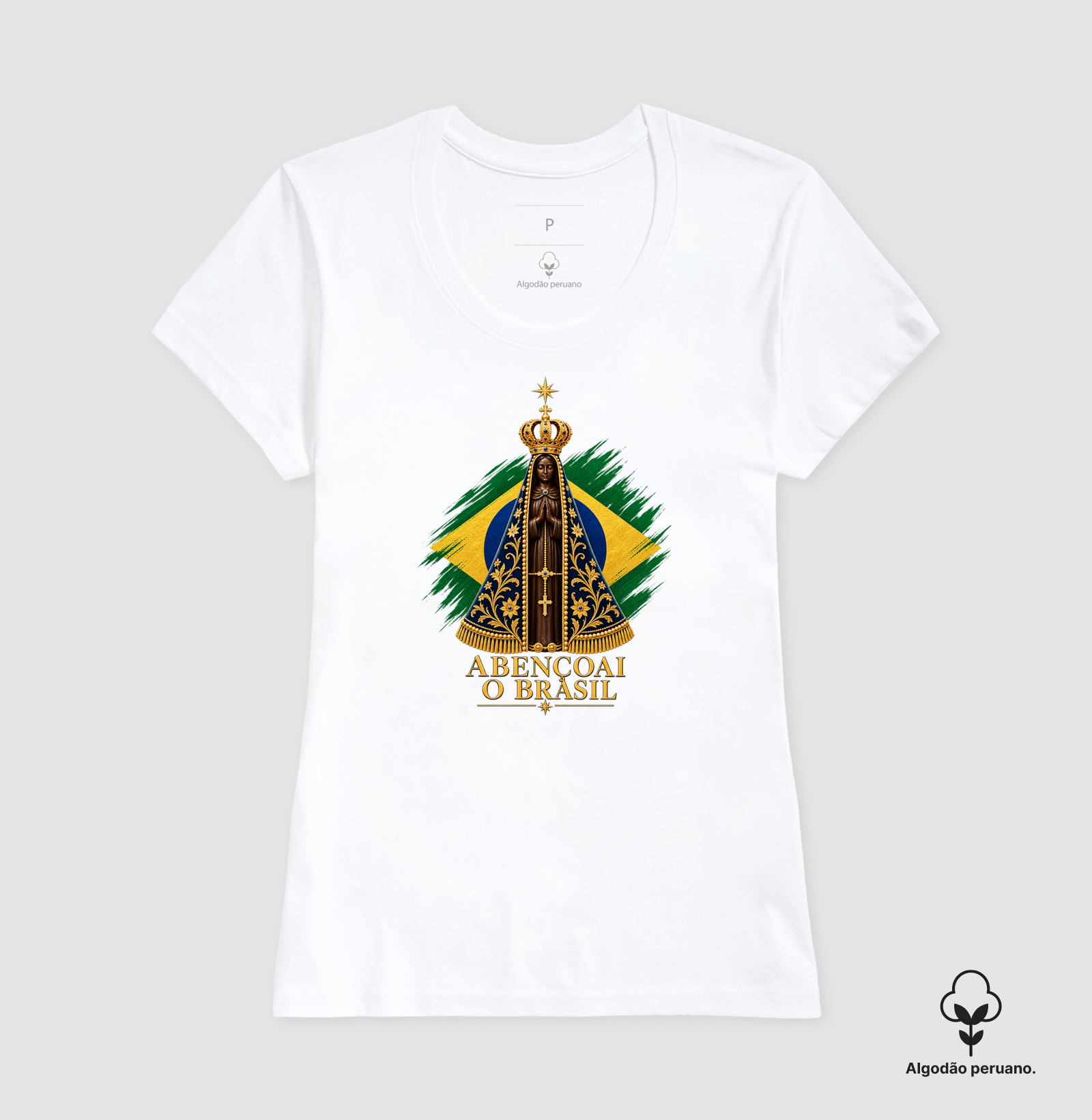 Abençoai o Brasil - Nossa Senhora Aparecida (Algodão Premium) - Imagem 8