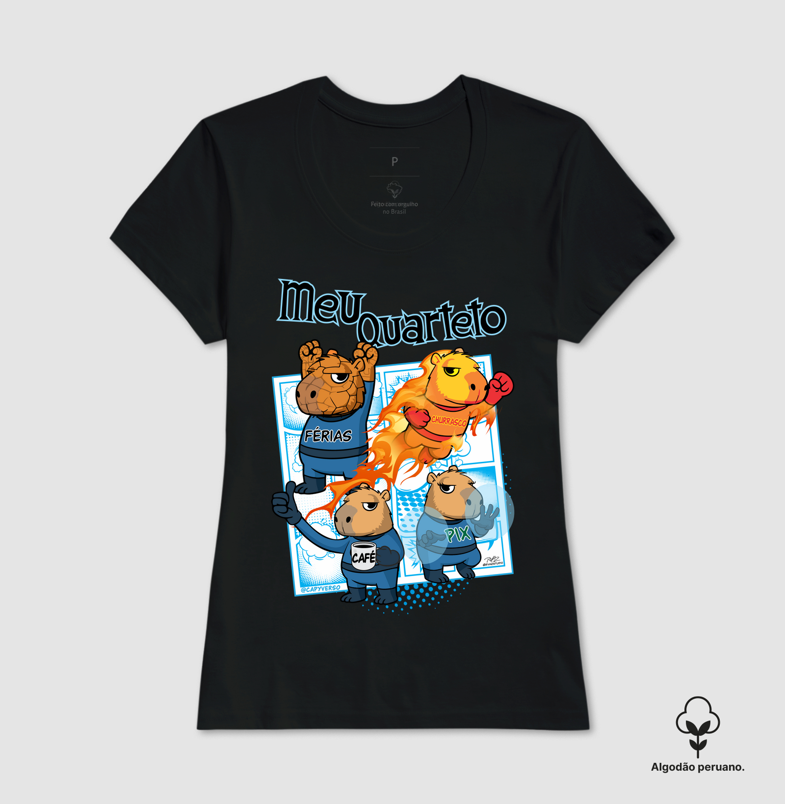 Camiseta Capivara Quarteto - Imagem 4