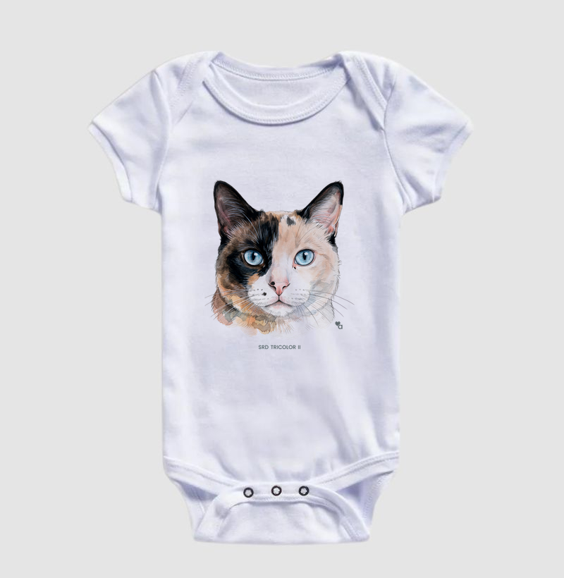 Gatos - SRD Tricolor II - Body Infantil - Imagem 5