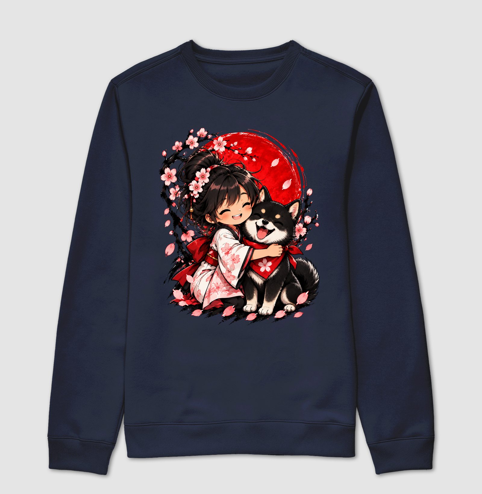 Sakura & Shiba — Amizade que Floresce (Preto) - Imagem 5