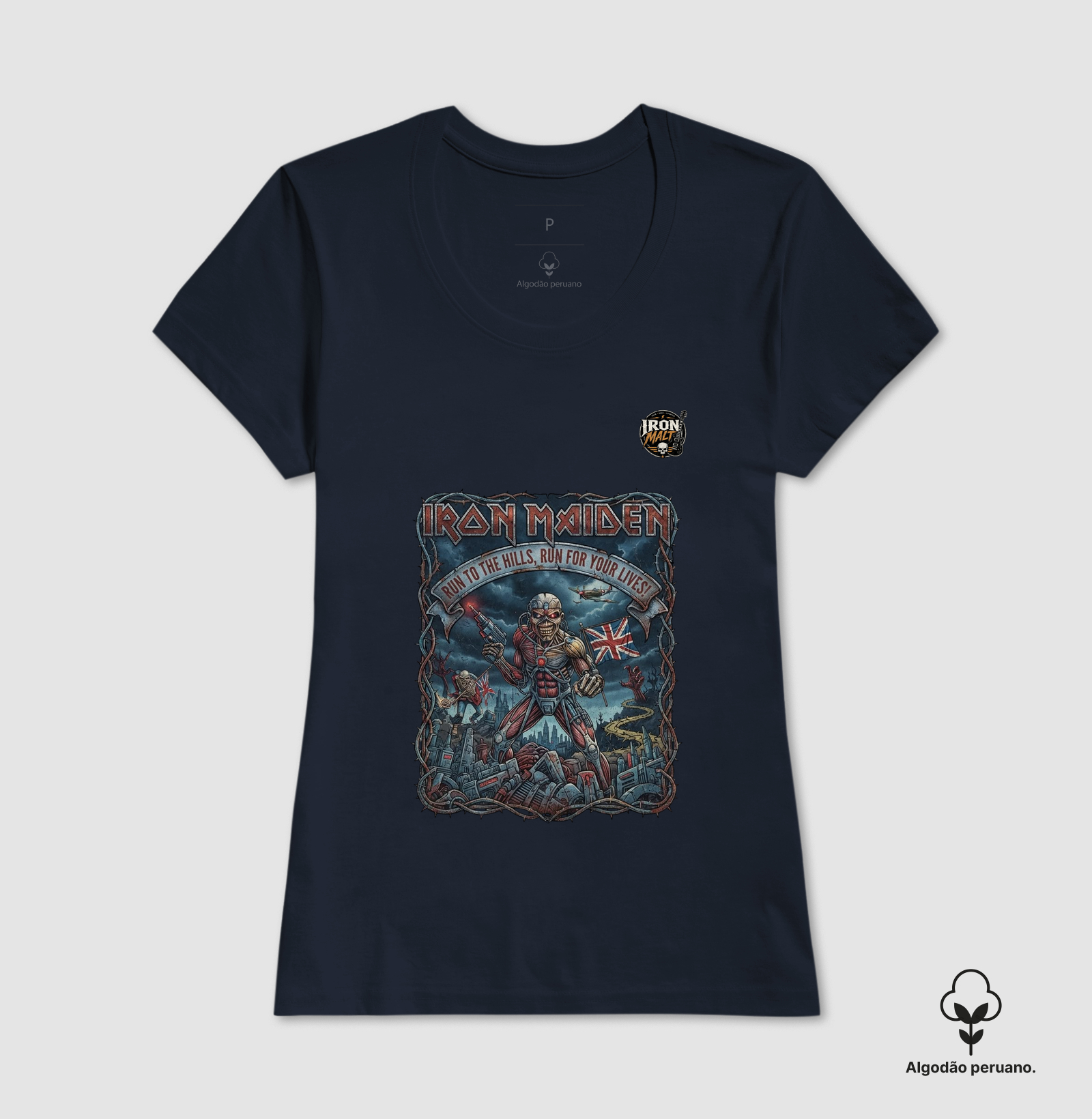 Camiseta Iron Maiden “Run to the Hills” - Imagem 6