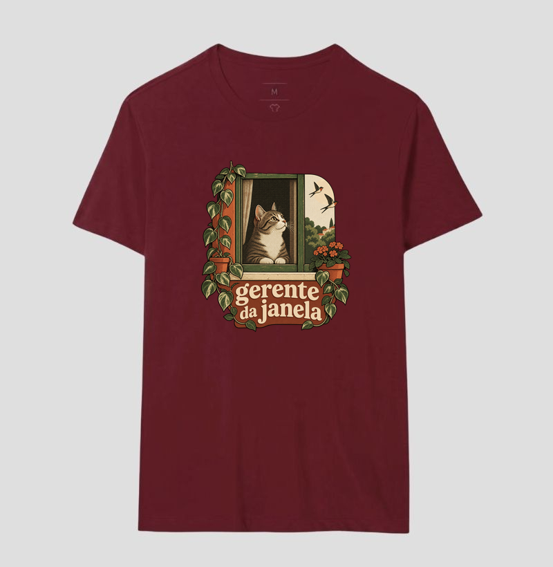 Camiseta Gato Janela "gerente da janela" | Pelo & Pano - Imagem 18