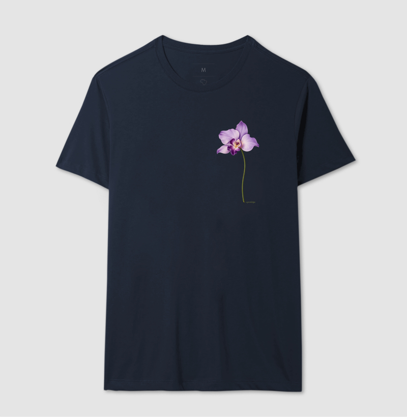Camiseta Orquídea Lilás (estampa P) - Imagem 6