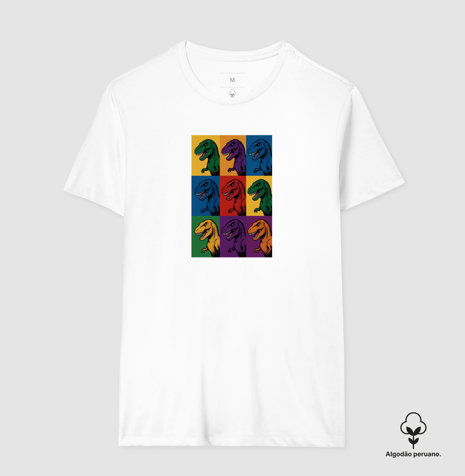 Camiseta Algodão Peruano Dino Pop T-Rex - Imagem 4