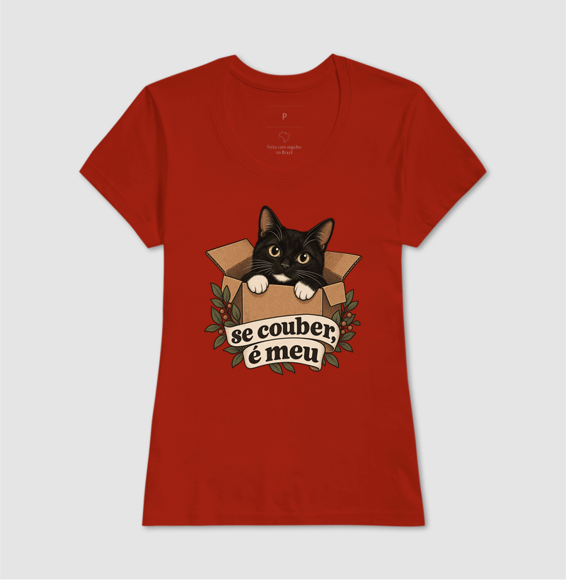 Camiseta Gato Caixa "se couber, é meu" | Pelo & Pano - Imagem 11