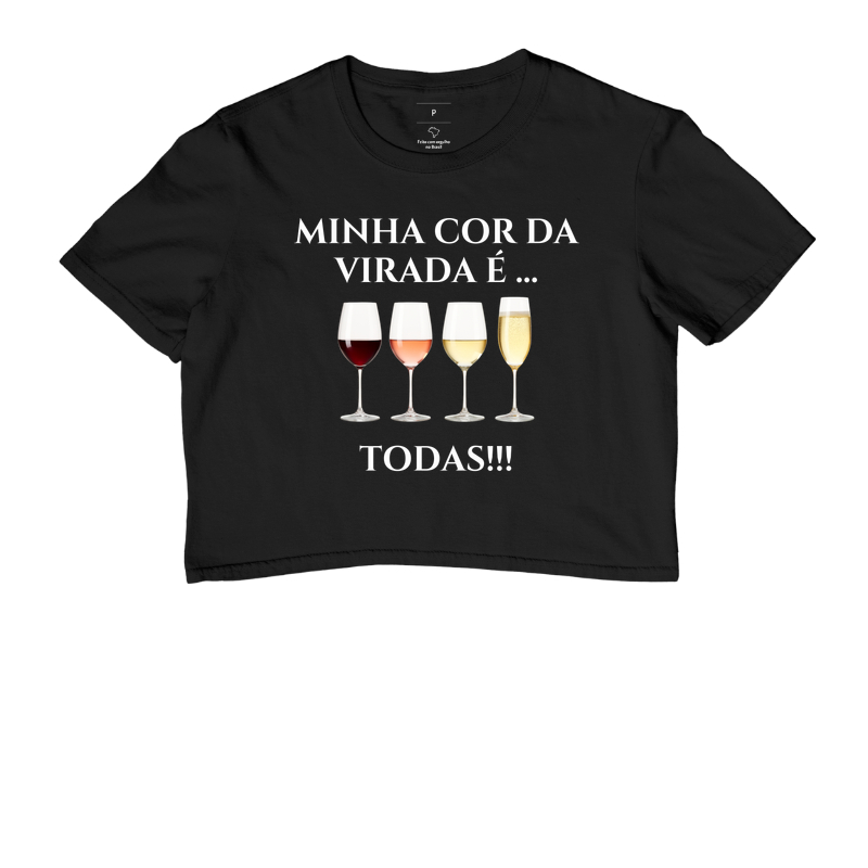  Camiseta Cropped Minha Cor da Virada É - Imagem 2