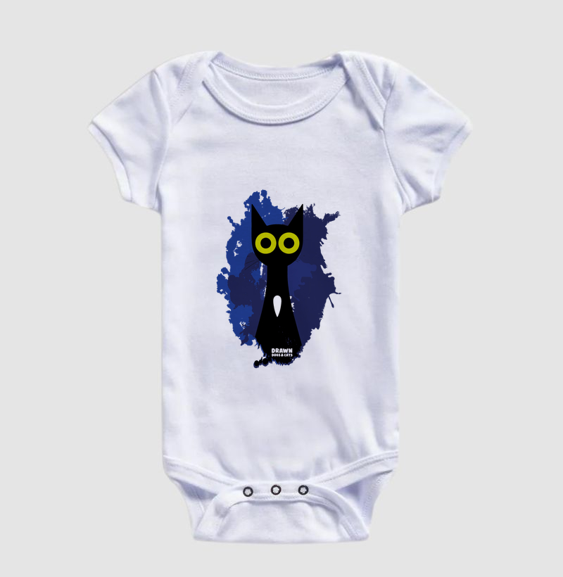 Gato preto com fundo azul - Imagem 3