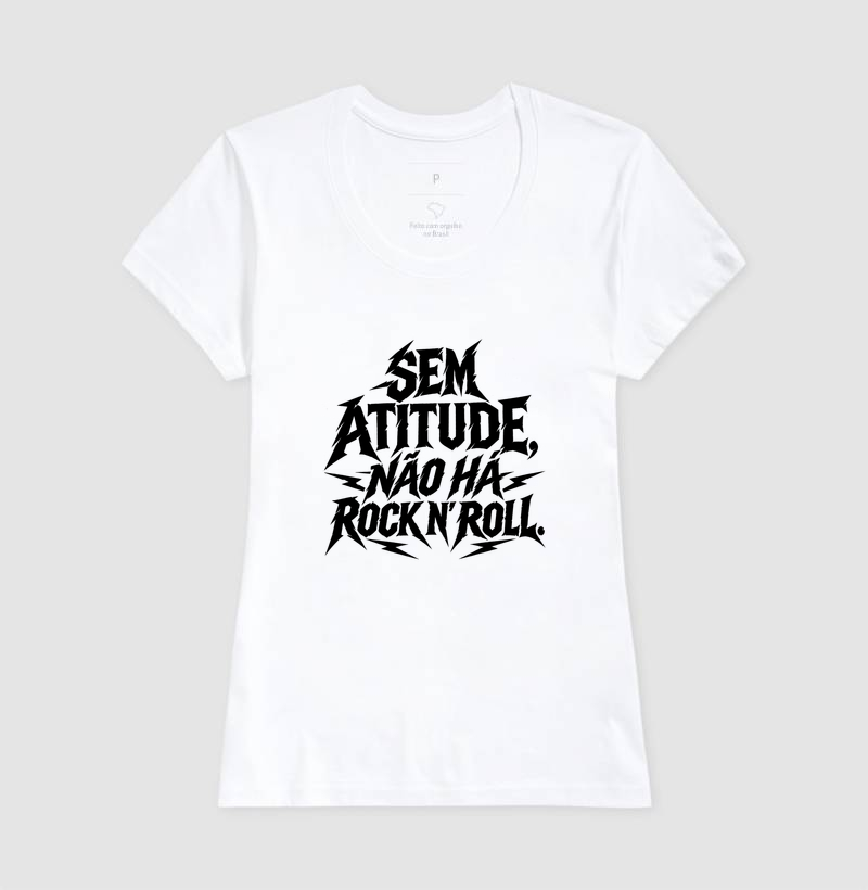 Camiseta Sem atitude, não há rock n' roll - Imagem 5