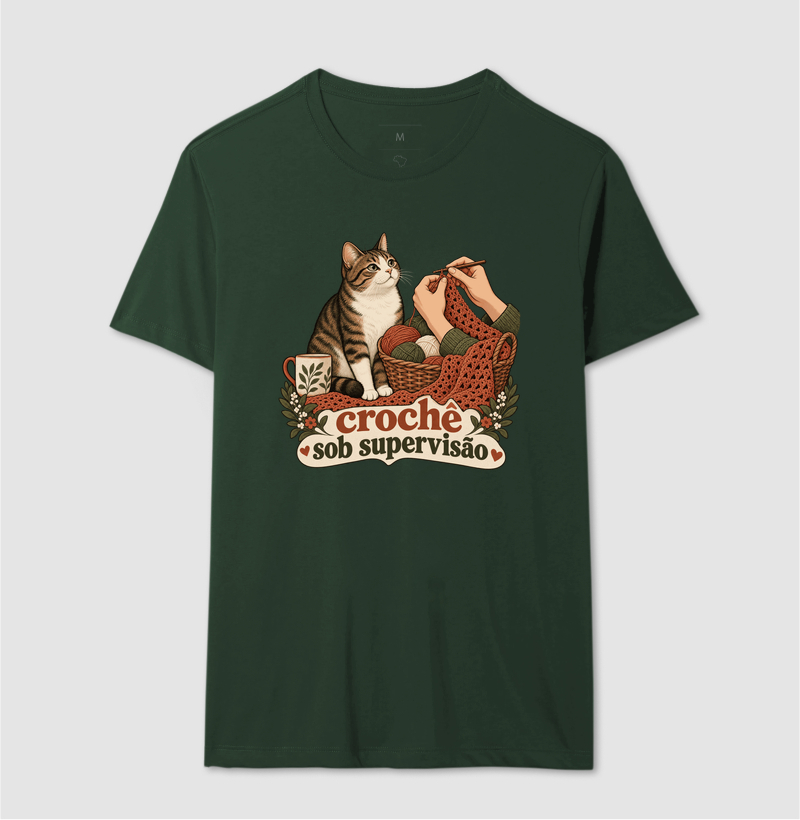 Camiseta Gato Crochê "crochê sob supervisão" | Pelo & Pano - Imagem 12