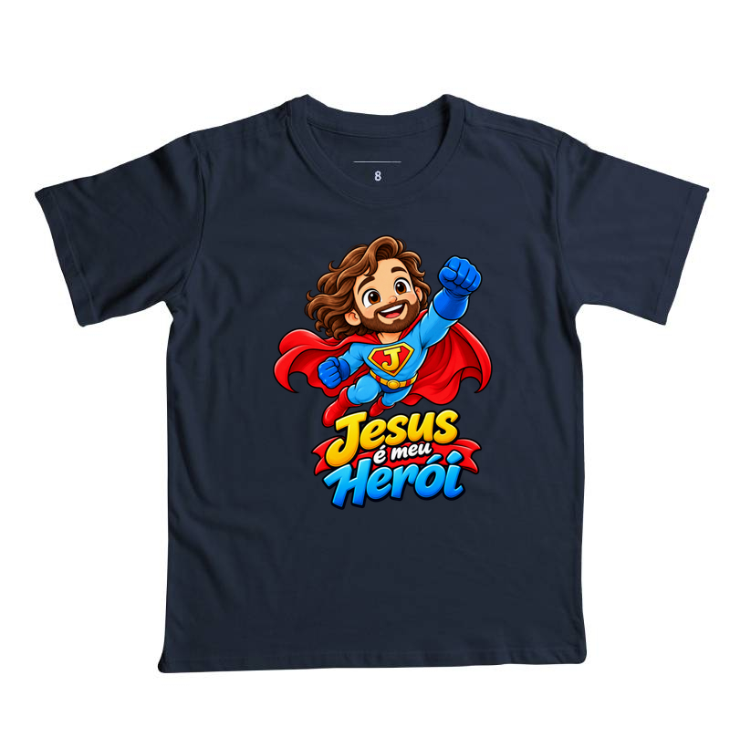 Camiseta Infantil Jesus é Meu Herói - Imagem 6