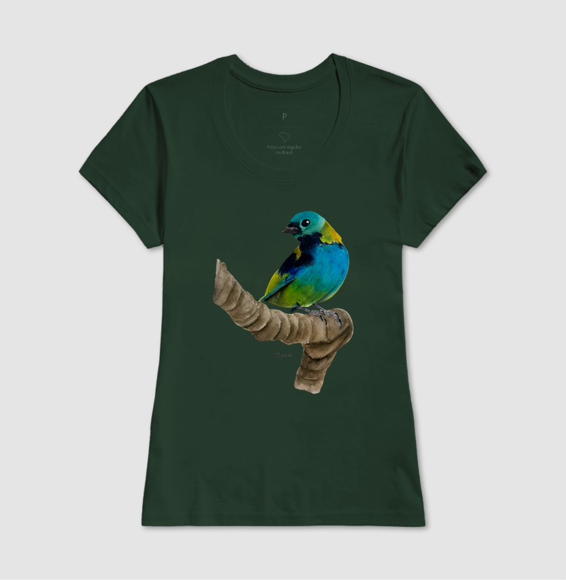 Camiseta Saíra-Sete-Cores – Aves do Brasil - Imagem 11