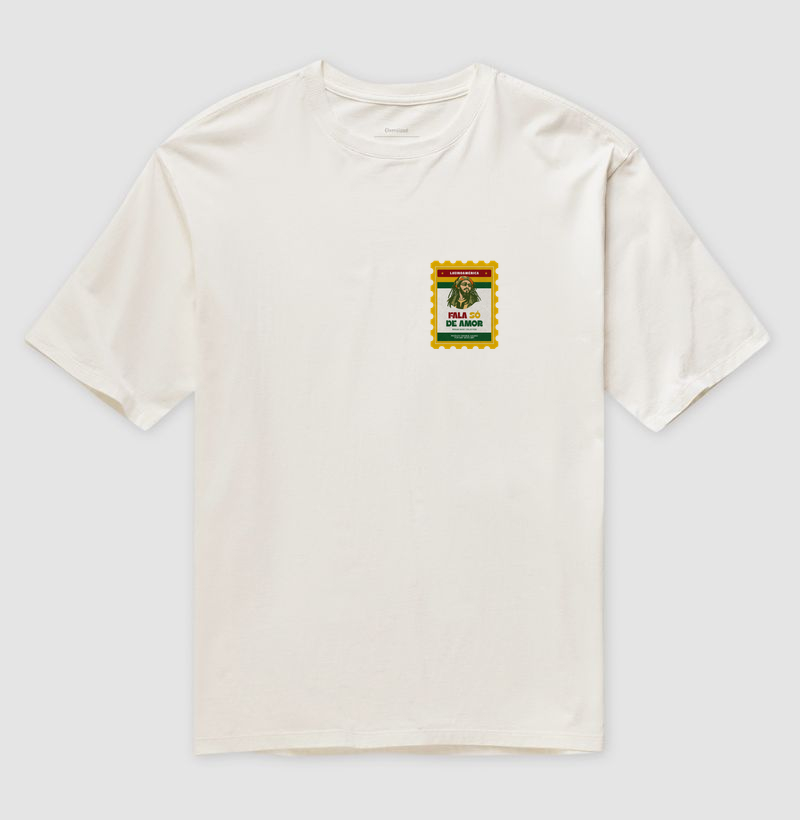 Camiseta Selo Fala só de amor. Coleção Reggae. Unissex. Algodão Premium. - Imagem 5