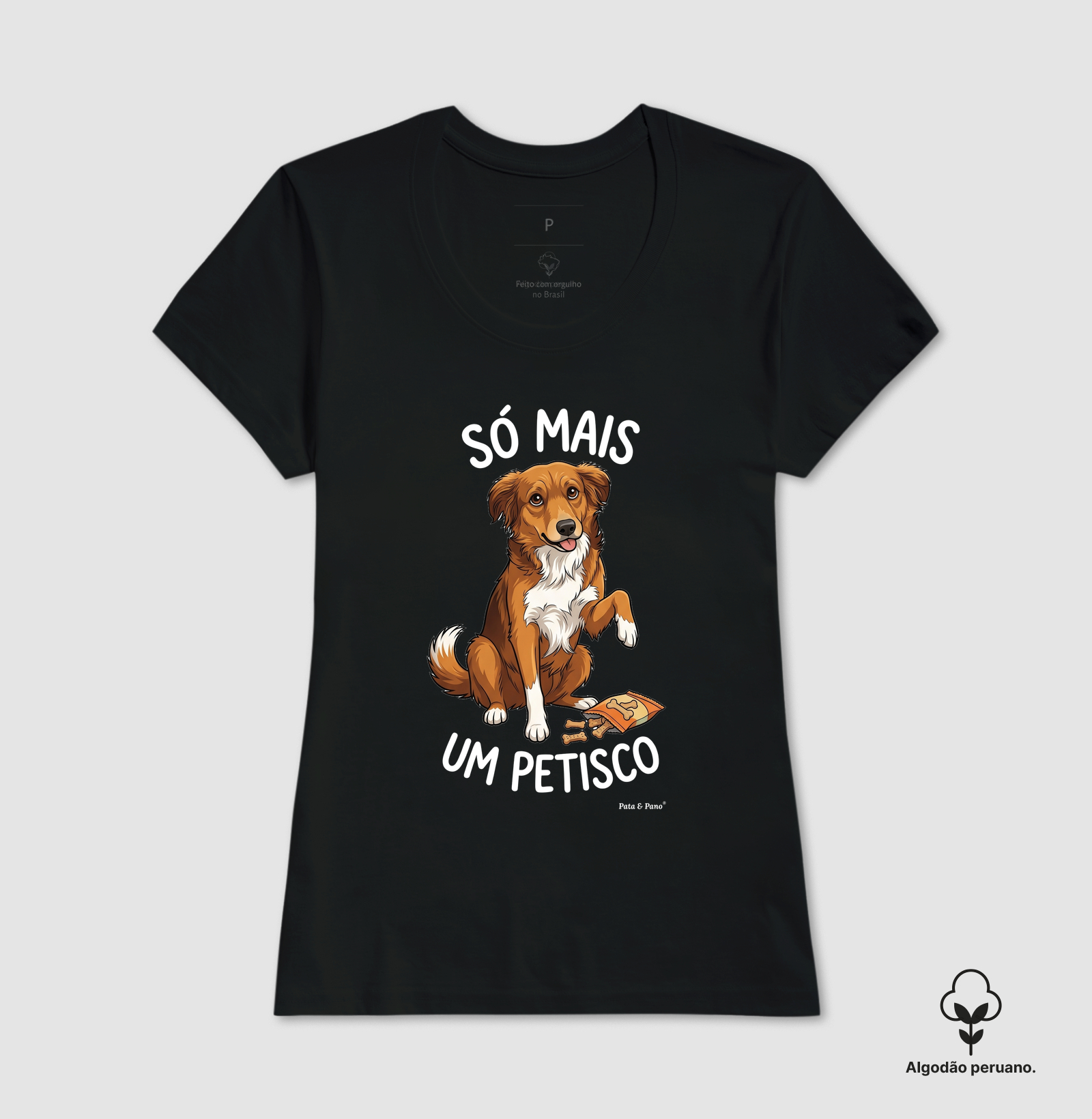 CAMISETA ALGODÃO PERUANO NOSSO MASCOTE PETISCO - Imagem 5