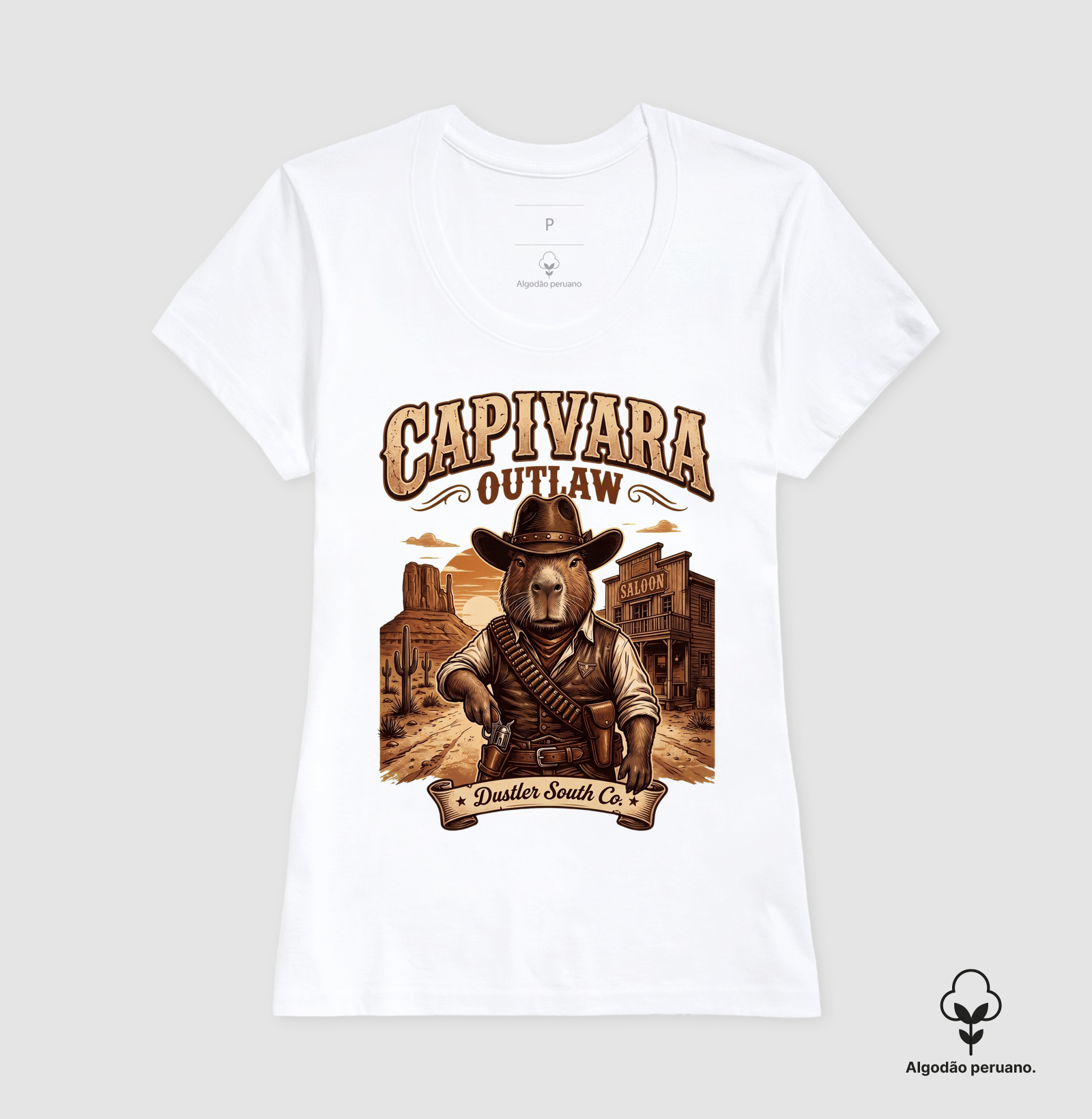 Baby Look Feminina Country Capivara Outlaw – Dustler South Co. - Imagem 2