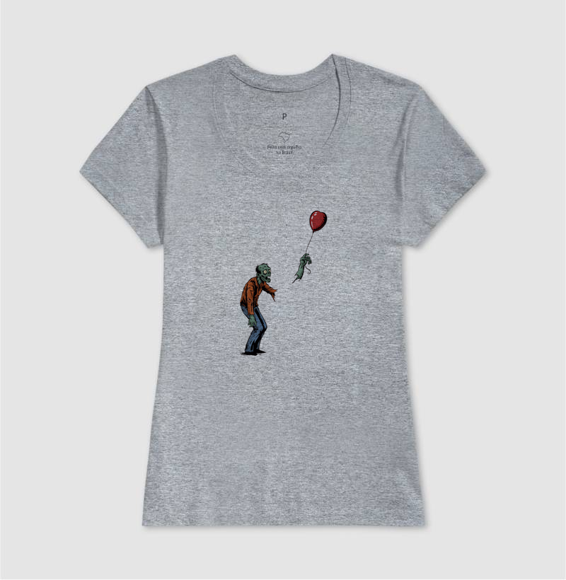 Camiseta Balão de Coração Zumbi - Imagem 9