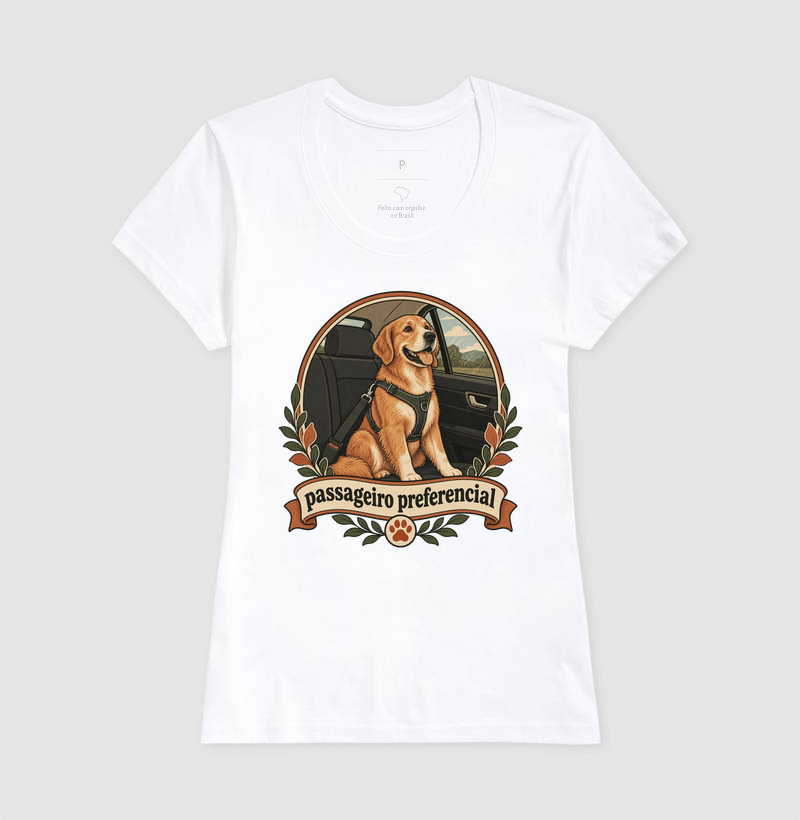 Camiseta Cachorro Carro "passageiro preferencial" | Pelo & Pano - Imagem 5