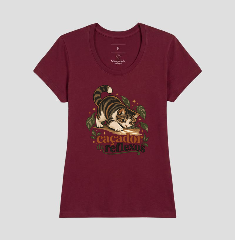 Camiseta Gato Brincando "caçador de reflexos" | Pelo & Pano - Imagem 19